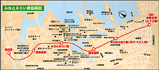 「みなとみらい線」路線図